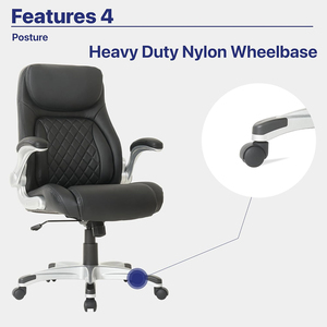 <span class=keywords><strong>Chaise</strong></span> de <span class=keywords><strong>bureau</strong></span> exécutive Anji, élégante, moderne, confortable, <span class=keywords><strong>ergonomique</strong></span>, entièrement en cuir PU, la moins chère, avec finition diamant, noire - Product Image 2