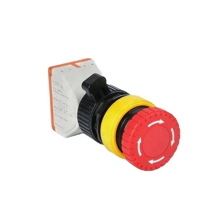 Explosion-proof red emergency stop rotation-releasing button