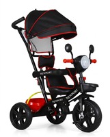 Poussette 3 roues avec auvent pare-soleil, landau, chariot pour bébés et tout-petits, pour la marche et les voyages en extérieur