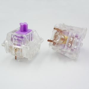 Interrupteur linéaire DUROCK L4 67g Interrupteur violet crème avec boîtier transparent clair Série L Interrupteurs mécaniques linéaires L4 - Product Image 5