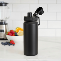 Nouvelles Idées de Produits 2026 – Bouteille d'eau isotherme promotionnelle en acier inoxydable de 530 ml avec paille pour la gym