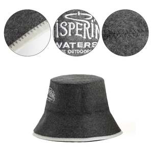 OEM 100% Wool Soft and Durable Thermal <b>Sauna</b> Hat White in Color Breathable Wool Felt Material - Product Image 2