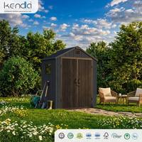Abri de jardin extérieur Kenda APEX 6x4 gris foncé, abri de rangement, maison de jardin et outils avec abris et rangements résistants aux intempéries