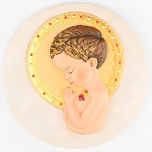 Produits en stock Souvenir religieux catholique Figurine personnalisée pour enfant bébé 9,44''H Sacré-Cœur de Jésus Décoration murale - Product Image 1