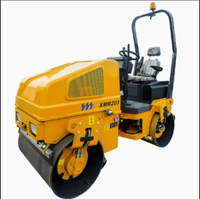 Rouleau vibratoire chinois de 2 tonnes XMR203, rouleau tandem en acier