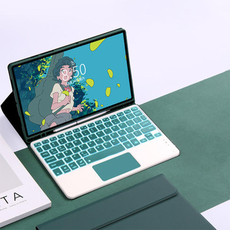 Caja verde oscuro+mismo teclado retroiluminado