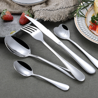 Vente en gros de 84 couverts réutilisables en acier inoxydable ensemble couteau baguettes fourchette cuillère argenterie ensemble de couverts avec boîte en bois