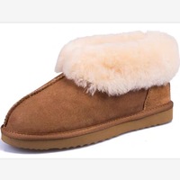 Bottes de neige chaudes en peau de mouton, modèle tendance, avec support pour échantillons