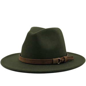 Nuevo Sombrero Fedora para Hombre y Mujer con Cinta de Cuero, Elegante, para Invierno y Otoño, Ala Ancha, Estilo Jazz, Iglesia, Panamá - Product Image 4