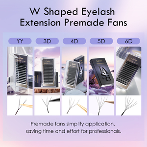 Gollee dễ dàng người hâm mộ 3D 4D 5D 6D Fluffy lụa Lash mở rộng cá nhân Cashmere khối lượng màu đen lông mi cung cấp với BC Curl - Product Image 2