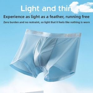 Caleçon Boxer Homme Séchage Rapide en Soie Glacée, Fin et Respirant, Antibactérien, Taille Mi-Haute, Polyamide/Elasthanne, Idéal Été - Product Image 4