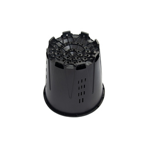 Pot rond professionnel de 25 L pour la culture des myrtilles en serre, avec <span class=keywords><strong>pieds</strong></span> de 30 mm de hauteur et fentes de support pour tuyaux d'irrigation - Product Image 2