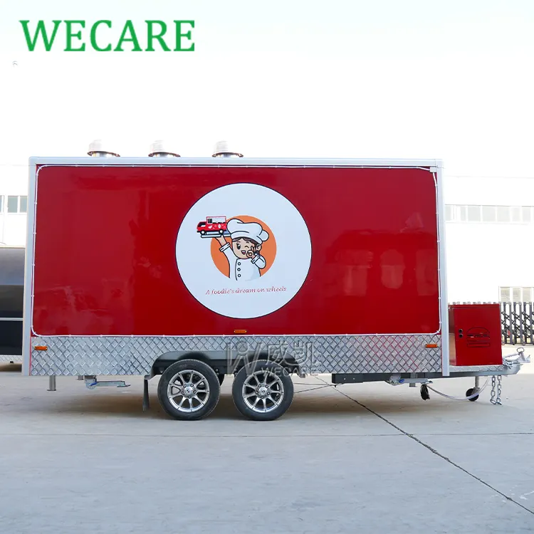 WECARE Mobile Juice Coffee Cocktail Bar Trailers Crepe Pizza Taco Food Truck Mobile Catering Food Trailer Fully Equipped Kitchen