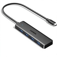 Hub USB-C UGREEN 4 ports ultra-fin avec sortie USB Type A pour ordinateur portable/PC/PS5 Modèle 05FT