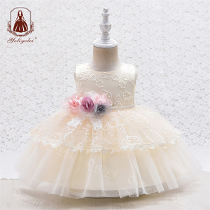 Yoliyolei-vestido De fiesta para niña De 3 <span class=keywords><strong>meses</strong></span>, <span class=keywords><strong>bata</strong></span> De Baptme Pou, Fille al-fitr Eid, vestido De princesa para bebé De 2 años - Product Image 3