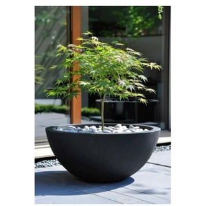 Maceta Redonda Grande Decorativa de Fibra de Vidrio <span class=keywords><strong>para</strong></span> Árboles y Plantas en Maceta, Maceta con Asiento Cómodo <span class=keywords><strong>para</strong></span> Jardín y Hogar - Product Image 2