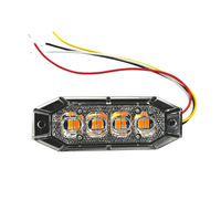 Zweifarbige Bernstein-Weiß-Rot-Blau-Grün Notfall-Stroboskoplichter Oberflächenmontage 8 LED Warnleuchte 7025-4 mit ECE R10 Zulassung