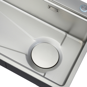 อ่างล้างจานสแตนเลส304เดี่ยวทำจากเงินนาโนผิวใต้ภูเขาหนึ่งรูทนทานดีไซน์ทนต่อการสึกหรองานแฮนด์เมดทำด้วยมือ - Product Image 6