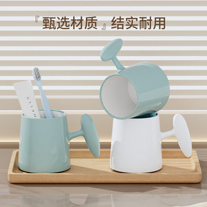 Tasse à brosse en plastique jetable créative épaissie et conception simple pour un lavage et un rinçage pratiques - Product Image 1