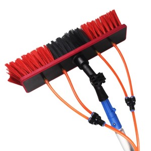 Solar Panel Cleaning <b>Brush</b> Telescopic Water Spray Sweep <b>Brush</b> Photovoltaic Panel Washer Roof Cleaning Tool - Product Image 1