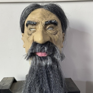 <span class=keywords><strong>Masque</strong></span> d'homme âgé effrayant pour Halloween, en <span class=keywords><strong>latex</strong></span>, visage d'horreur <span class=keywords><strong>avec</strong></span> de longs <span class=keywords><strong>cheveux</strong></span> et une barbe, accessoire de costume <span class=keywords><strong>réaliste</strong></span> pour fête - Product Image 2
