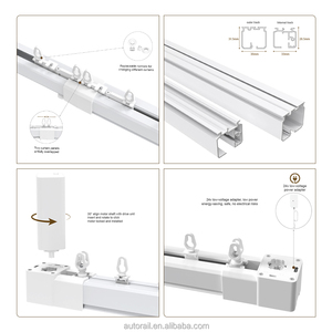 Sistema de Automação Residencial Inteligente: Trilho Elétrico Motorizado Extensível para Cortinas Onduladas (S-Fold) para Casa - Product Image 6