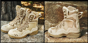 Lace-up Ankle Tactical <b>Boots</b> for Men-Summer/Winter Use Mesh Upper Rubber Outsole Outdoor Mountaineering Desert Safety - Product Image 6