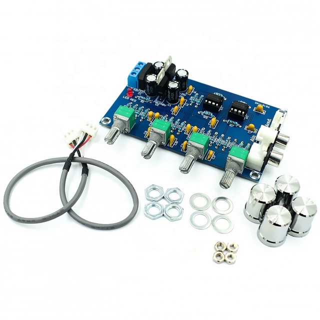 NE5532 Pre Tone Amplifier Board Preamplifier Telephone Microphone Guitar Preamp Power Supply Dual Channel Audio