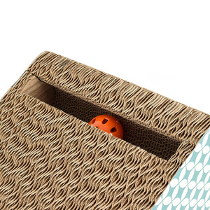 Planche à gratter pour chat, motif géométrique, en carton durable, pour intérieur, pour chats - Product Image 4
