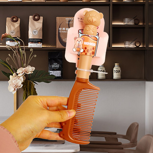 Wheat Scented Comb Plastic <b>Round</b> <b>Brush</b> Cartoon Design For Hair Care Beauty Use - Product Image 2