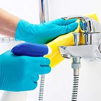 Gants d'examen en nitrile bleus - Classe I - Sans latex et sans poudre (Boîte de 1000) Grande taille