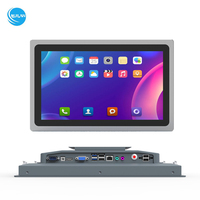 Panel PC Industrial de 15.6 Pulgadas con Diseño sin Ventilador, CPU I3, Pantalla Táctil VGA Pcap y Sistema Operativo Android, Mini PC Industrial con Clasificación IP65