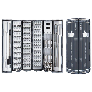 Juego de Destornilladores de Precisión 128 en 1, Kit de Herramientas de Reparación Electrónica Multifunción con Estuche Tipo Libro para Teléfono, Laptop y PC - Product Image 1