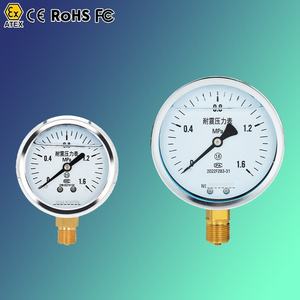 Manómetro de Gas de Baja Presión, Medidor de Presión Hidráulica, Manómetro para Hidrante Contra Incendios, Manómetro Dúplex - Product Image 1