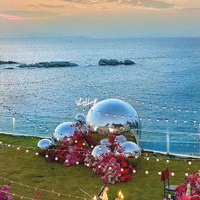 Boules suspendues Disco brillantes Ballon arc-en-ciel à boule chromée à miroir gonflable pour fête et mariage