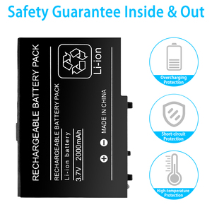 ก้อนแบตเตอรี่ลิเธียมไอออนแบบชาร์จไฟได้3.7V 2000mAh สำหรับ <span class=keywords><strong>DS</strong></span> Lite - Product Image 2