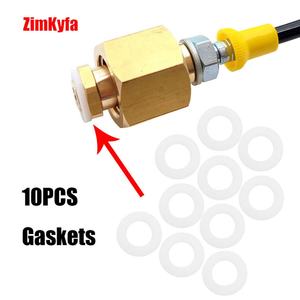 10 Anillos de Sellado de PTFE Personalizables para Adaptador de Manguera Externa SodaStream CGA320/W21.8-14, Tanque de CO2, Grado Alimenticio - Product Image 1