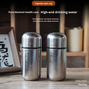 Mini taza de café con aislamiento al vacío de titanio puro, taza de viaje con diseño anticaída para hombres y mujeres, uso Universal, taza de regalo de alta calidad - Product Image 2