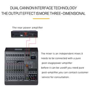 Profissional 8 canais <span class=keywords><strong>mixer</strong></span> festa sala de reuniões e karaoke processador de áudio mistura com BT gravação e monitoramento suporte - Product Image 5