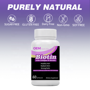 แคปซูลไบโอติน OEM พร้อมคอลลาเจน เคราติน วิตามินซี บำรุงผม ผิว เล็บ อาหารเสริมเพื่อสุขภาพ - Product Image 6