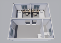 Casas Contenedor Prefabricadas de 40 Pies en Venta, con Cocina y Baño, Pequeñas, de 2 Pisos