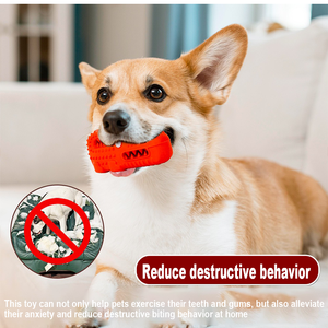 Hundekau-Spielzeug mit Quietscher, Cartoon-Design, Langlebiger Gummiknochen zur Zahnreinigung, Kau- und Leckspielzeug für Mittelgroße Hunde und Welpen - Product Image 2
