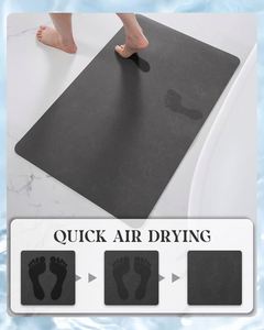 Modern Absorbent Stain Resistant Non-Slip Quick Dry Polyester <b>Bath</b> Mats with Rubber Backing for Home & Hotel Use - Product Image 3