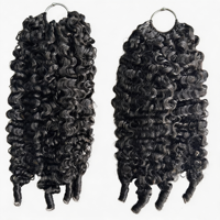 Tresses au crochet effet plumes ondulées avec boucles de cheveux humains vierges, extensions de cheveux humains vierges bouclés birmans, crochet sans nœuds séparé