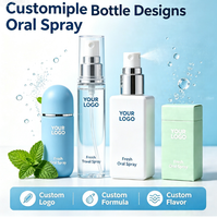 Spray buccal frais personnalisé, rafraîchisseur d'haleine à marque privée, formule, saveur et emballage sur mesure, spray buccal portable pour usage quotidien