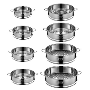 304 Stainless Steel Steamer 16cm-30cm Household Steamer Rack Foldable With Lid For Cooking - Product Image 4