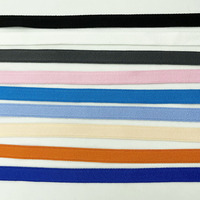 Bande de bordure latérale micro-élastique en filament de polyester haute élasticité de 1 cm, 46 couleurs, pour T-shirts et sweat-shirts pour enfants