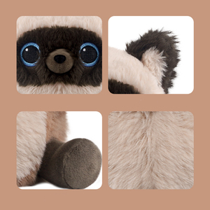 Boule de charbon chat siamois en peluche mignon oreiller de couchage poupée pour filles doux Polyester coton soulagement du Stress cadeau d'anniversaire ODM - Product Image 4