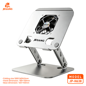 JEQANG JP-H638 Supporto di <span class=keywords><strong>Raffreddamento</strong></span> per Laptop in Metallo, <span class=keywords><strong>Portatile</strong></span> e Pieghevole, con Ventola Turbo ad Alta Velocità e Base Antiscivolo - Product Image 2