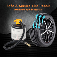 Kit de réparation de pneu à plat avec compresseur d'air pour voiture, moto, VTT, Jeep, camion, réparation de pneu à plat de tracteur 10 min Fix